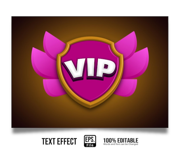 Eleganter texteffekt 3d vip