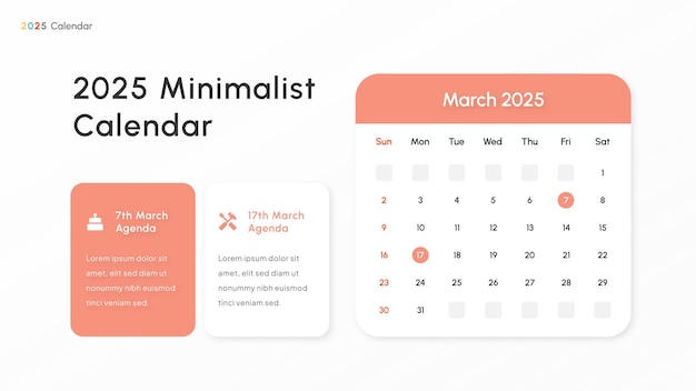 Eleganter und kreativer Kalender für 2025 für alle Ihre Bedürfnisse