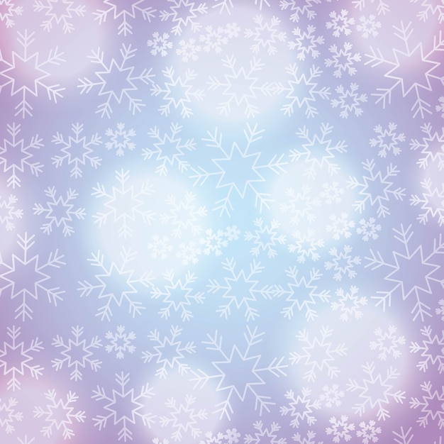 Vektor eleganter weihnachtshintergrund mit abstrakten lichtern der schneeflocken