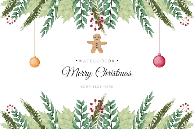Eleganter Weihnachtshintergrund mit Aquarell