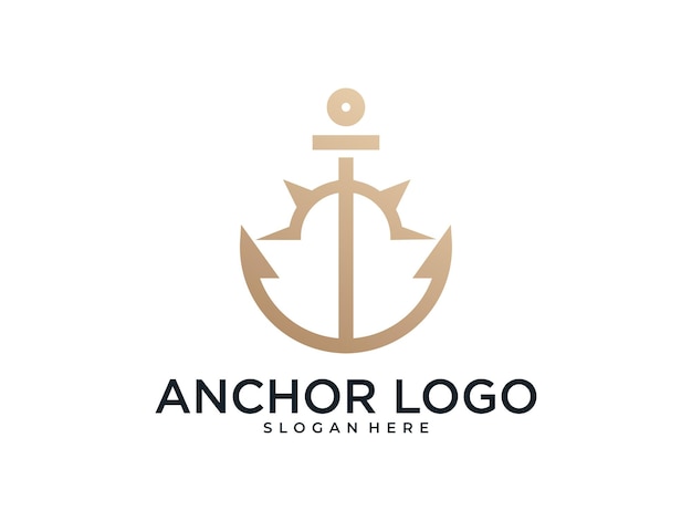 Elegantes anker-gerechtigkeits-logo-design