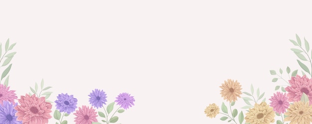 Elegantes Blumenbanner