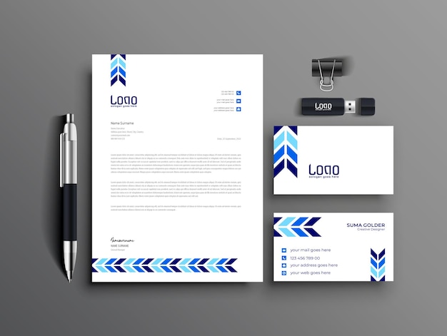 Elegantes Dokumentenbriefpapiermodell