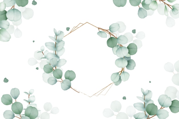 elegantes Eukalyptusblatt-Hintergrunddesign
