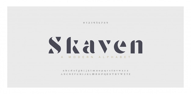 Elegantes fantastisches alphabet beschriftet schriftart und zahl. klassische schriftzug minimal fashion designs.