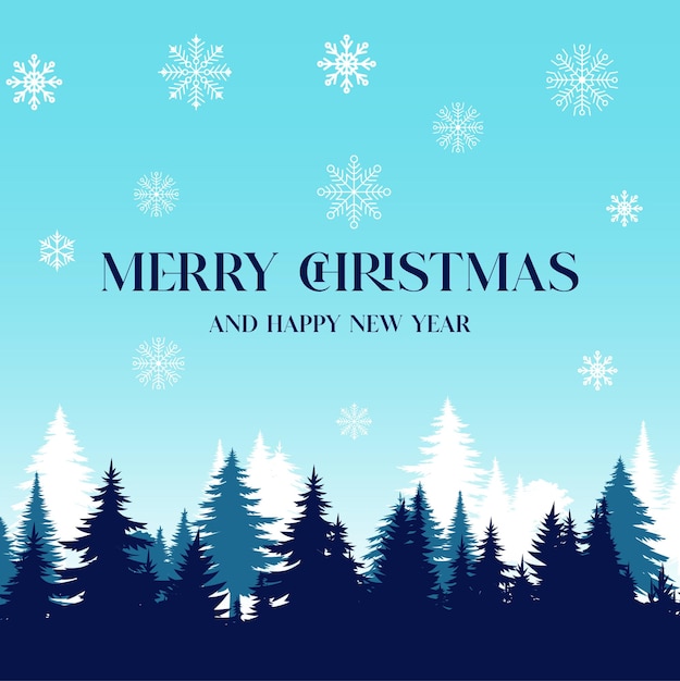 Elegantes frohes Weihnachten, frohes Neujahr, festliches Design mit Schneeflocken und Sternen im modernen Stil