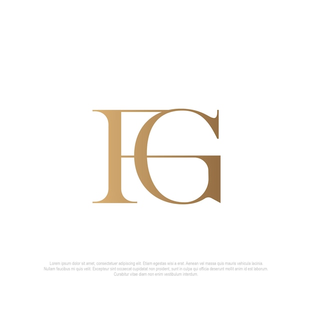 Elegantes Logo des FG-Monogramms