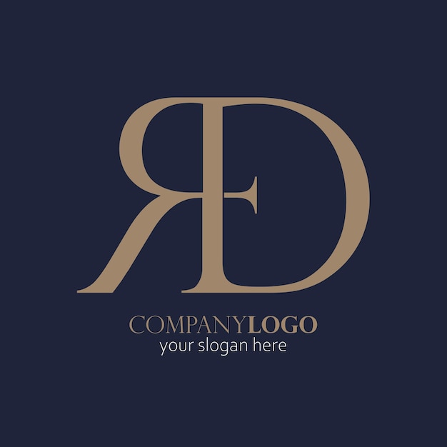 Elegantes logo des roten monogramms