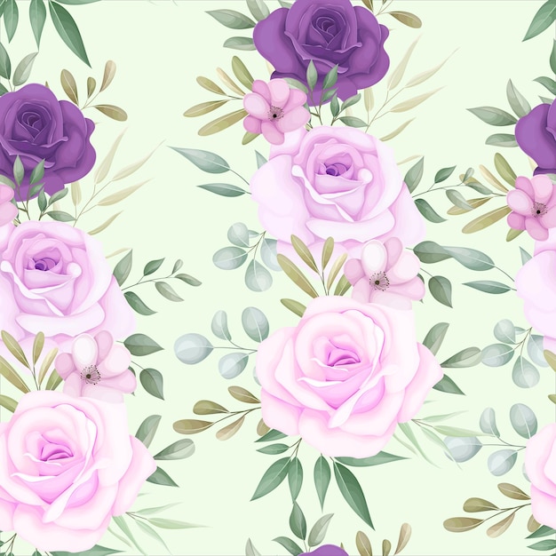 Elegantes nahtloses Blumenmuster mit schöner Blumendekoration
