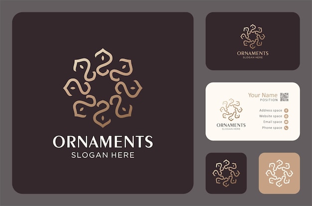 Vektor elegantes ornament-logo-design und visitenkartenvorlage.