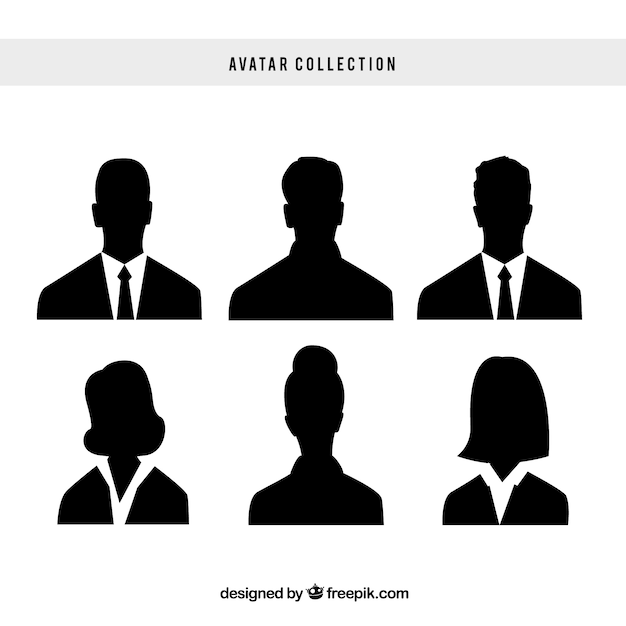 Vektor elegantes paket von business-avataren
