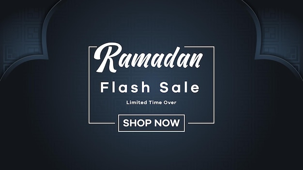 Vektor elegantes ramadan-flash-sale-banner-design mit luxuriösem farbhintergrund