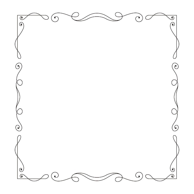 Elegantes schwarzes Rahmen-Linien-Art-Design