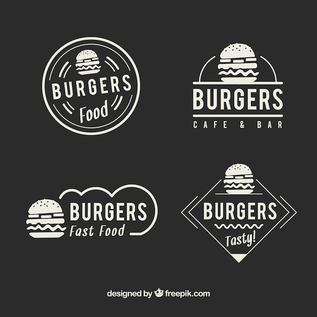 Elegantes vintage-restaurant fast-food-logos