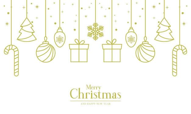 Elegantes Weihnachtsdekorationsbanner Hintergrund mit weihnachtlichen Dekorationselementen