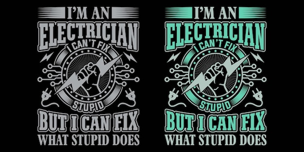 Elektriker zitiert vektor-t-shirt-design