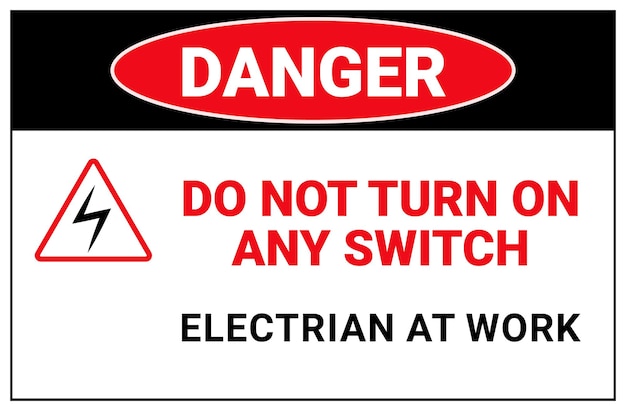 Vektor elektrische sicherheitszeichen