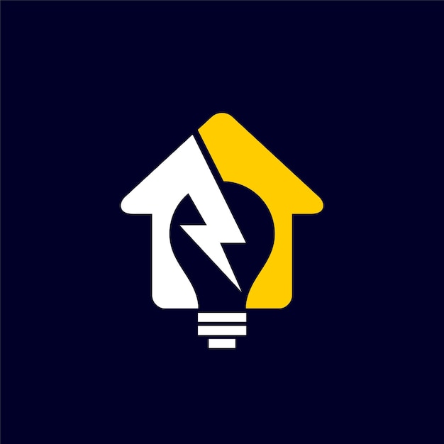 Elektrisches logo des hauses, elektrisches logo