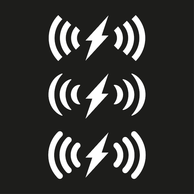 Elektrisches Stromzeichen, elektrische Energie, Symbol, Vektorillustration