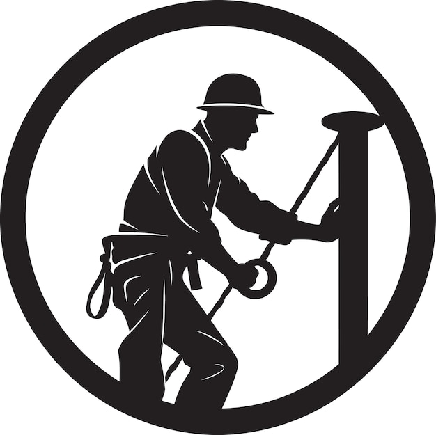 Elektro-spezialist schwarz-vektor-icon-nutzungstechniker icon-vektor-design