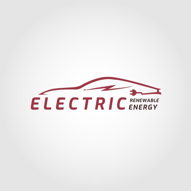 Vektor elektroauto-logo kreatives elektroauto-konzept-vektor-illustrationsdesign