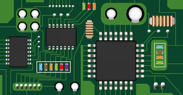 elektronische Leiterplatte Vektor