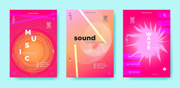 Elektronische sound-flyer-vorlagen für musikfestivals