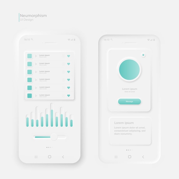 Elemente der Benutzeroberfläche für eine mobile Anwendung Das Layout des Telefonbildschirms und eine Reihe von Symbolen der Benutzeroberfläche