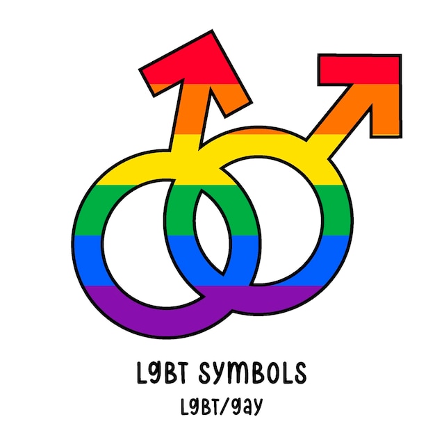 Vektor elemente homosexuelle lgbt-symbole und flaggen