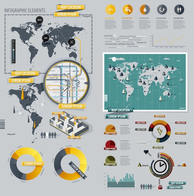 Vektor elemente von infografiken