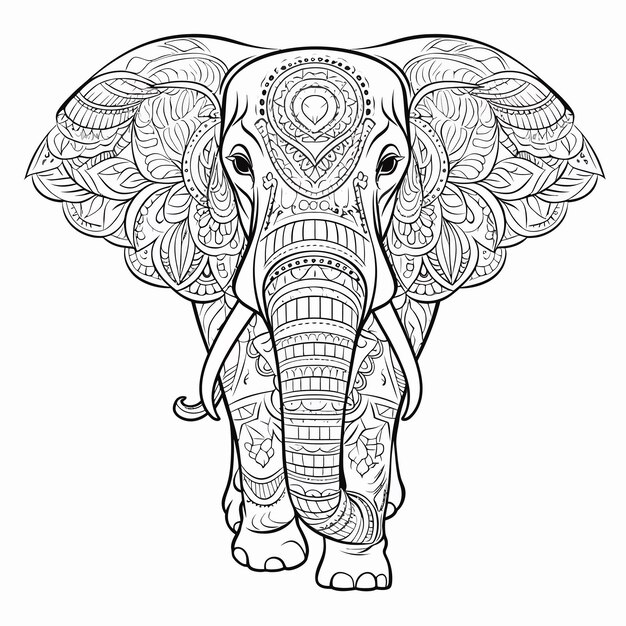 Vektor elephant_hand_drawn_doodle_graphic_vector