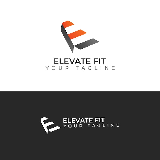 Vektor elevate fit logo-vektor-illustration