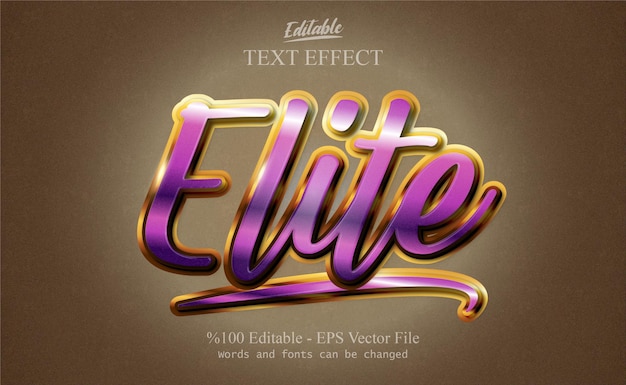 Elite bearbeitbarer Texteffekt-Vektor