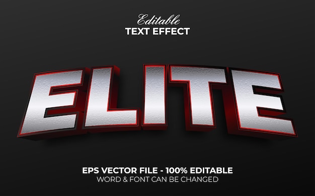 Elite-Texteffektstil Bearbeitbarer Texteffekt