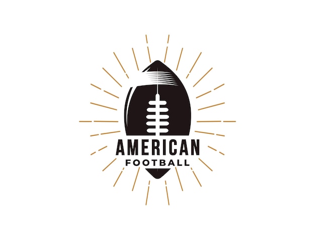 Emblem american football sport logo mit ball