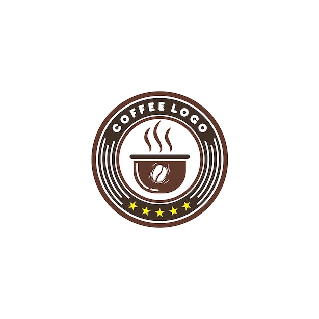 Vektor emblem kaffee logo