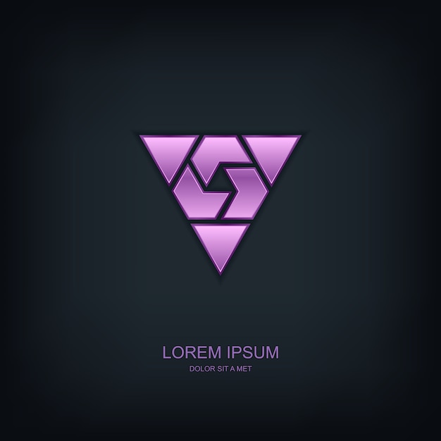 Emblem-logo der abstrakten geschäftsschablone, universelle idee der geschäftstechnologie