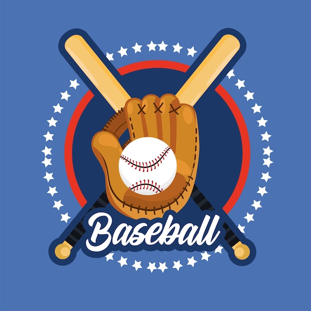 Emblemaufkleber zum baseballsportspiel