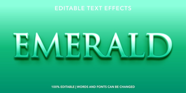 Emerald editable text effect