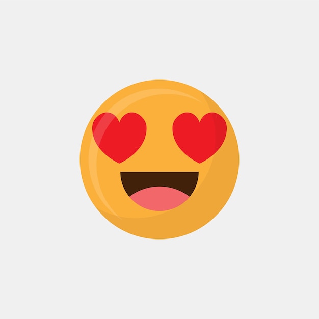 Emoji-Ausdrücke Vektor-Liebes-Emoji-Illustration für herzliche Designs Emotionale Grafiken