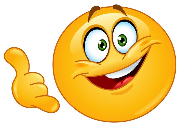 Emoji-Emoticon mit der Geste "Rufen Sie mich an"