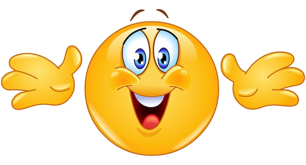 Emoji-Emotikon, das Umarmungen anbietet