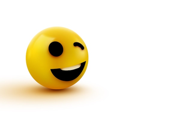 Emoji gelbes zwinkerndes gesicht