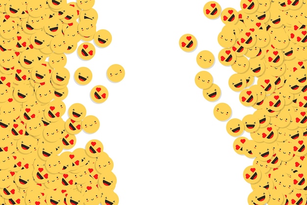 Emoji mit unterschiedlichem reaktionssammlungshintergrund