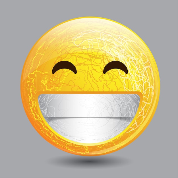 Emoji-satz, vektor, freigestellt, illustration