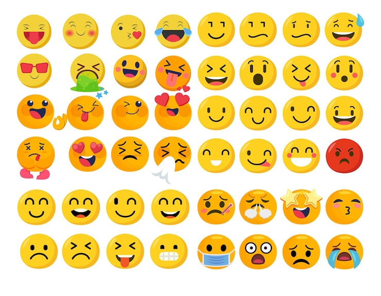 Vektor emoji-vektor-satz