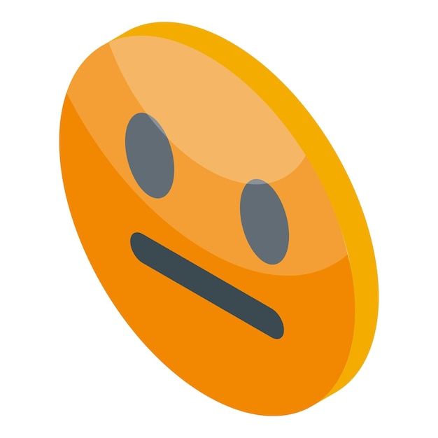 Emoji-zufriedenheitsniveau-icon isometrischer vektor kundenfeedback messwert