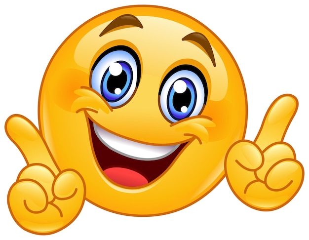 Emoticon, das die Aufmerksamkeit auf sich zieht
