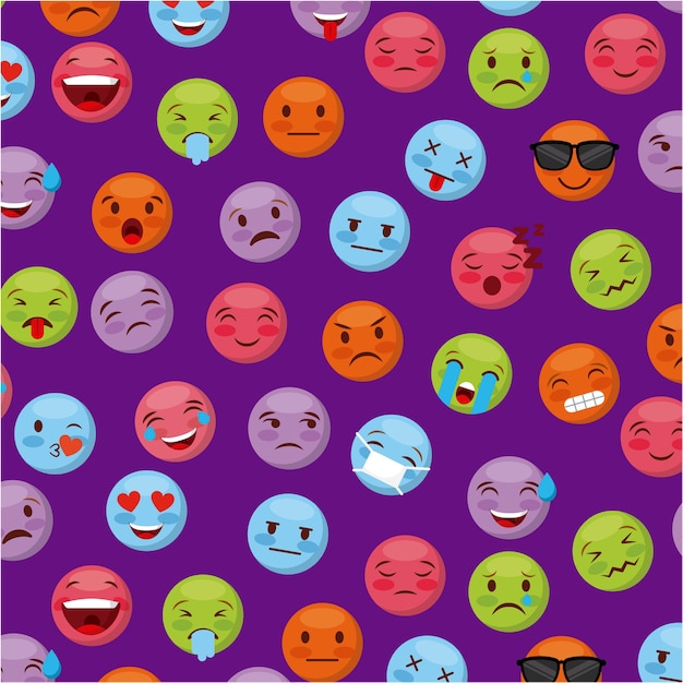 Emoticon gesichter hintergrund