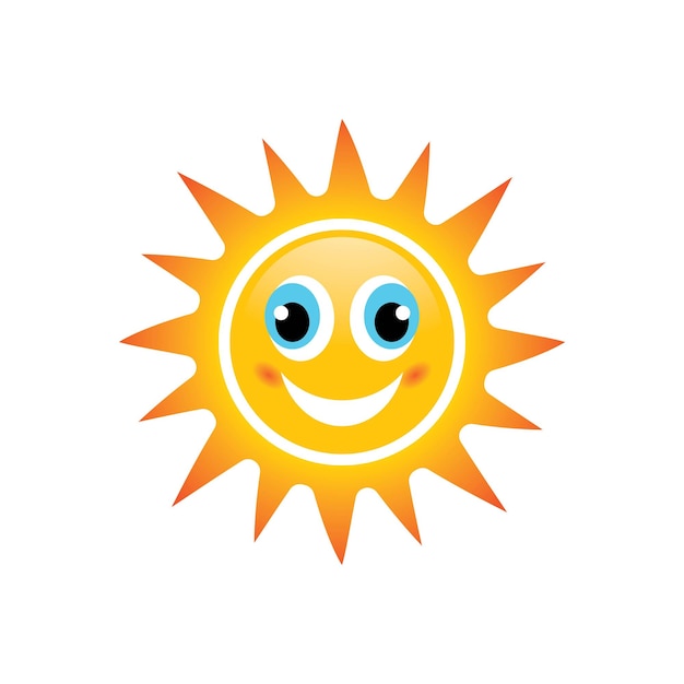 Emoticon-Logo-Bilder mit Sonnenlächeln